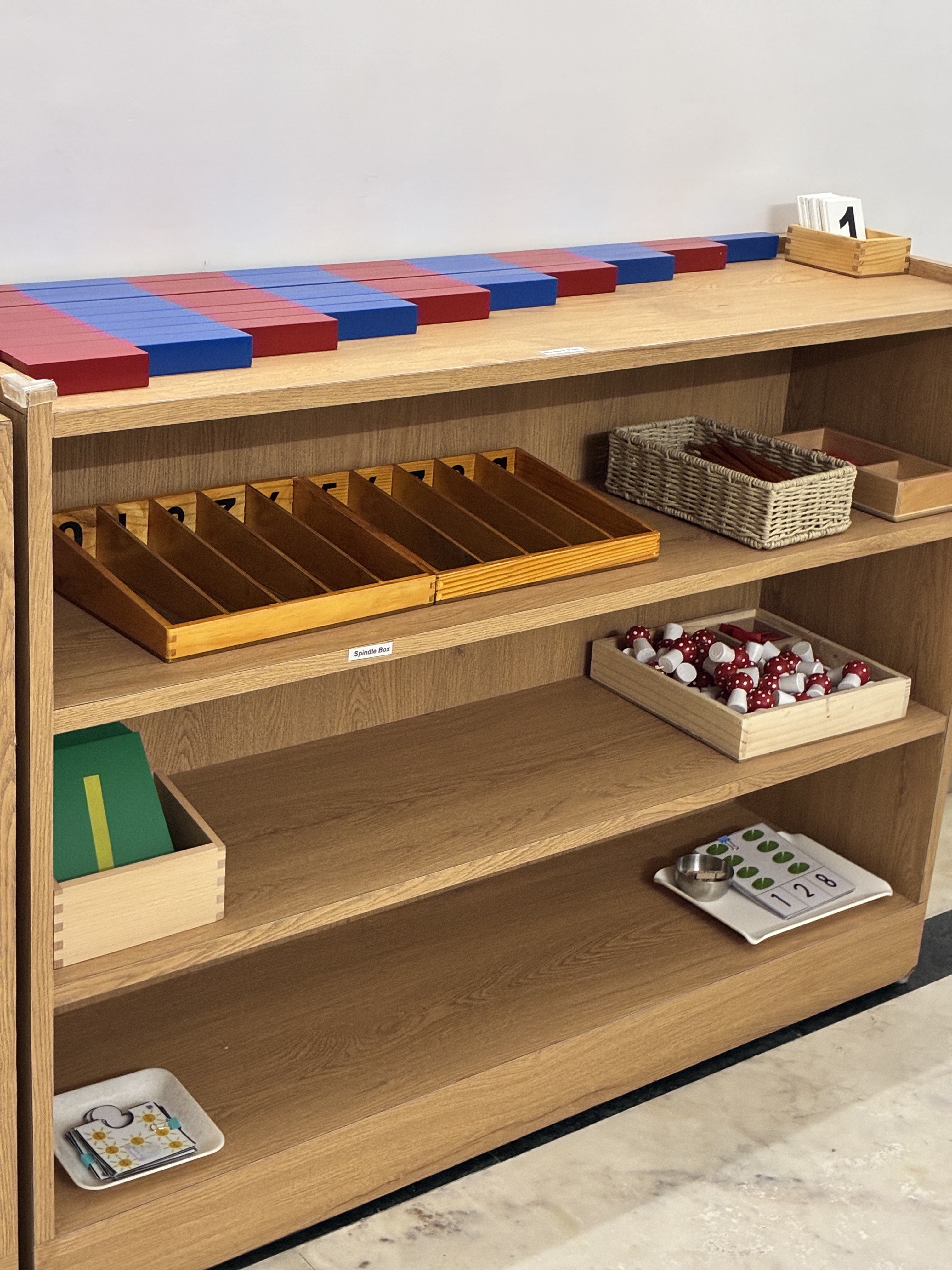 Montessori Math Spindle Box and Number Rods