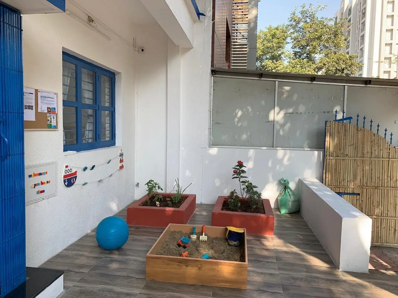 Sensory Sandbox and Wooden Planter Boxes